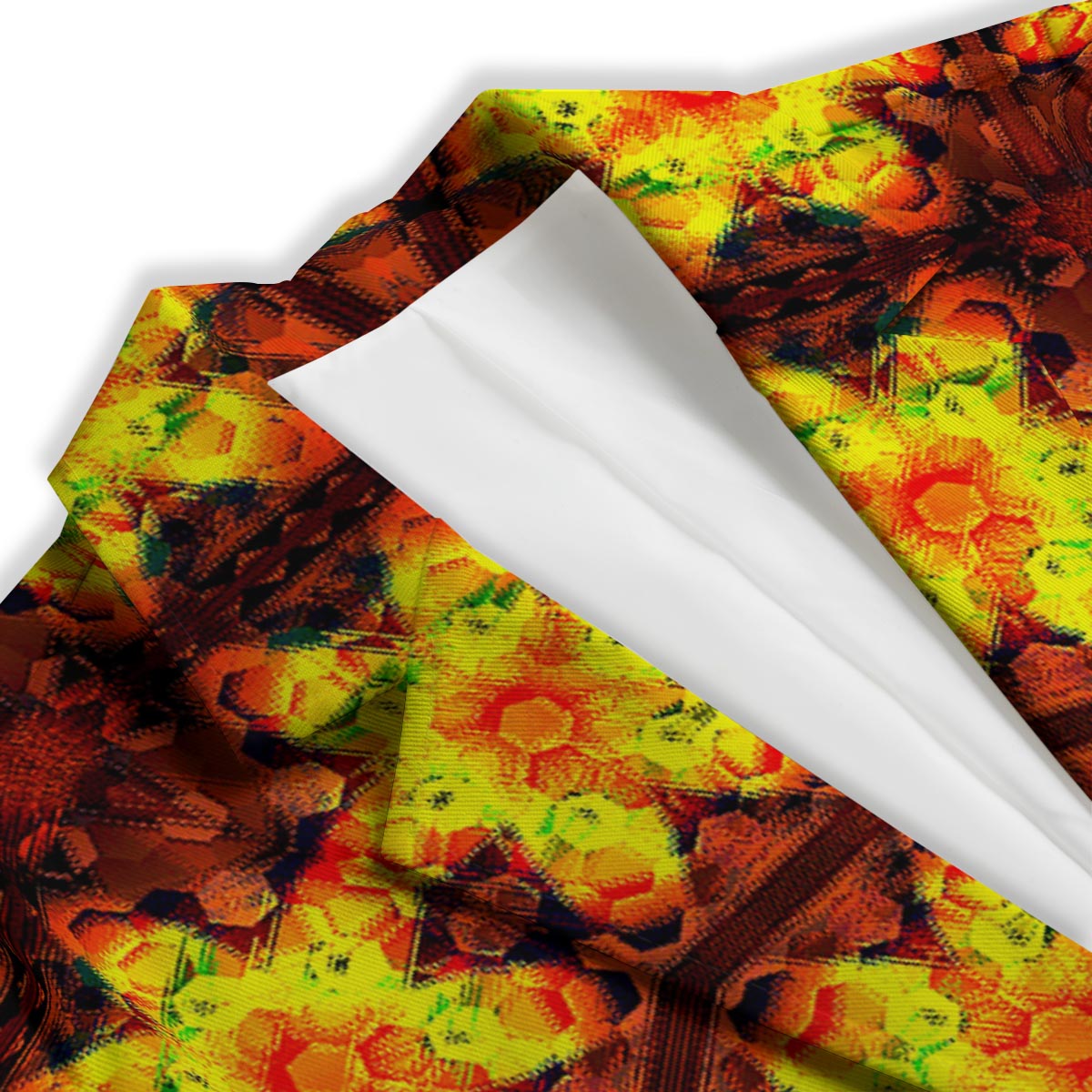 Kaleidoscope Sun Fire Print Women's Blazer-grizzshop