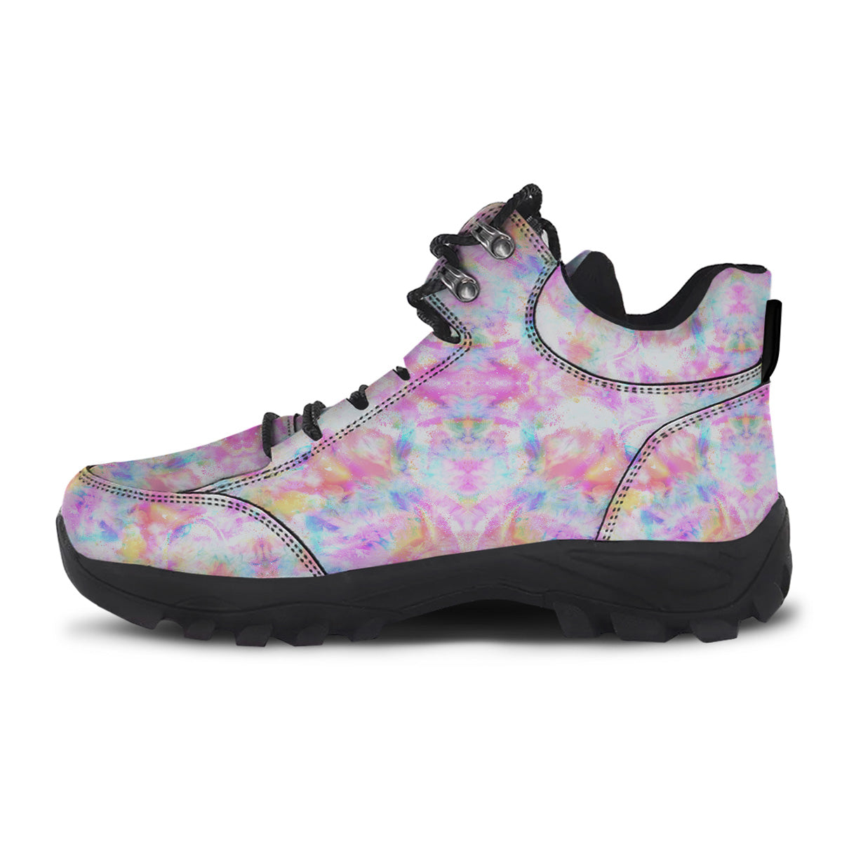 Kaleidoscope Tie Dye Pastel Print Pattern Hiking Shoes-grizzshop