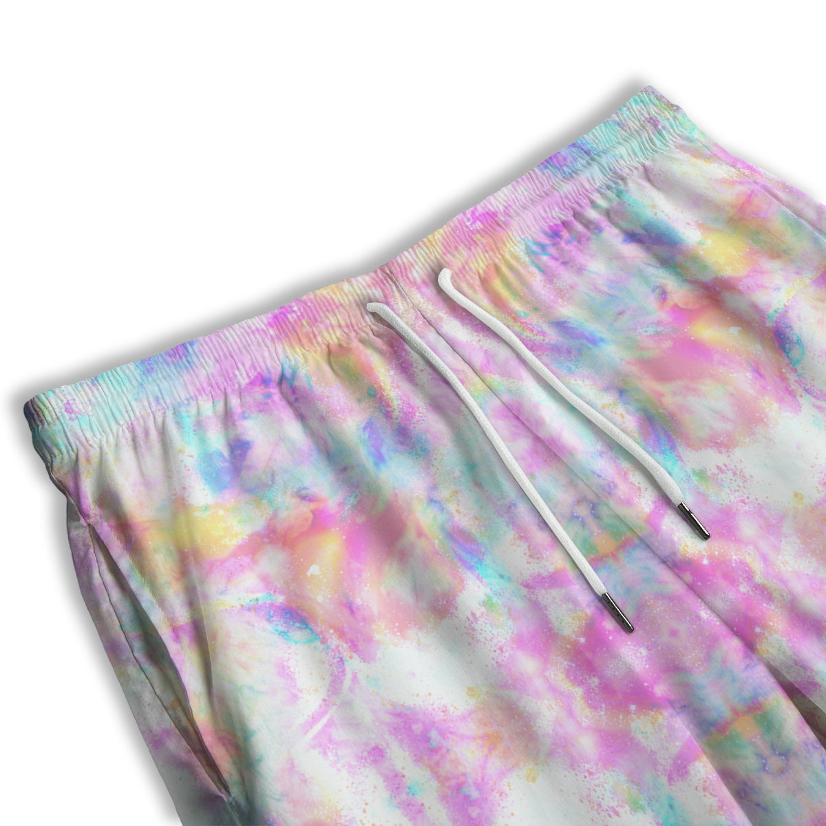 Kaleidoscope Tie Dye Pastel Print Pattern Men's Athletic Shorts