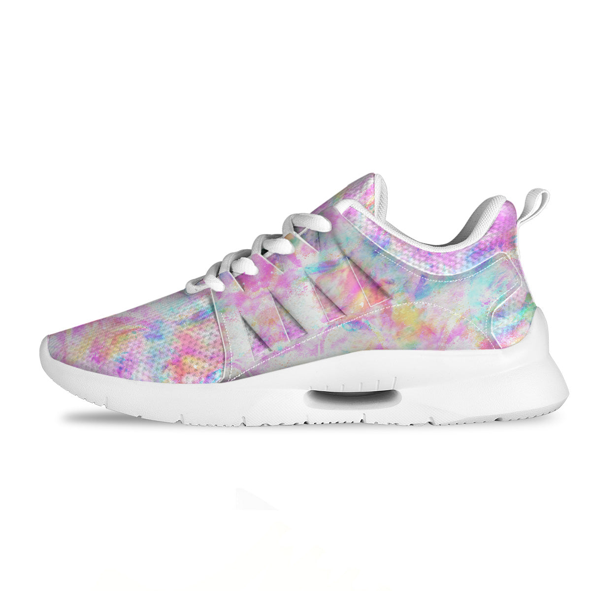 Kaleidoscope Tie Dye Pastel Print Pattern Tennis Shoes-grizzshop