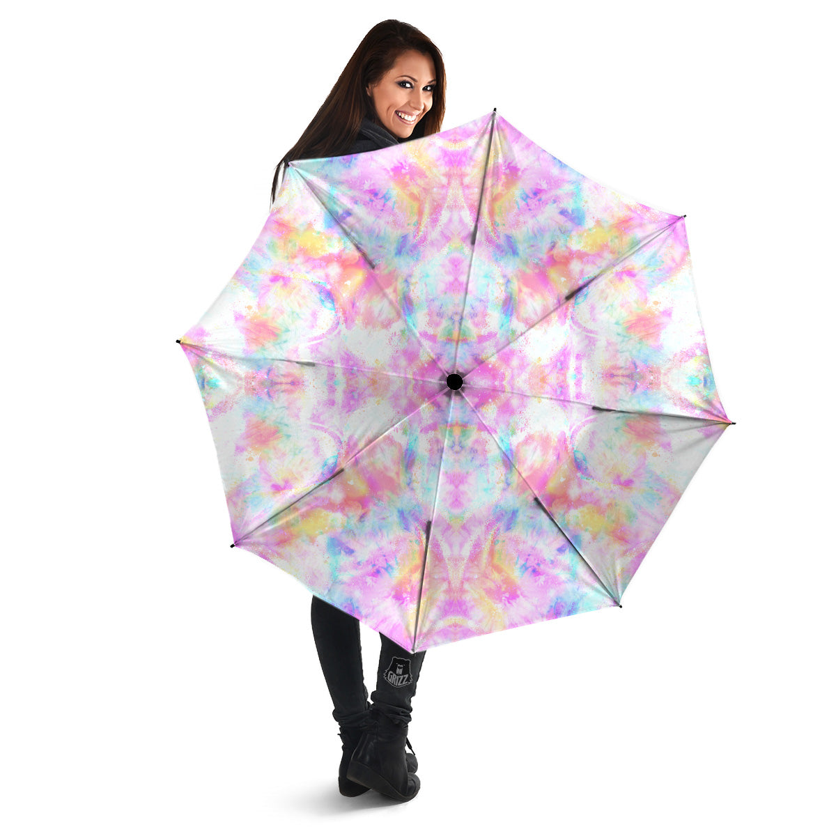 Kaleidoscope Tie Dye Pastel Print Pattern Umbrella-grizzshop