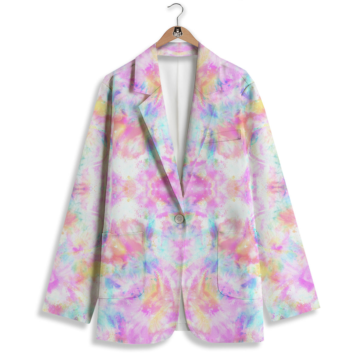 Kaleidoscope Tie Dye Pastel Print Pattern Women's Blazer-grizzshop