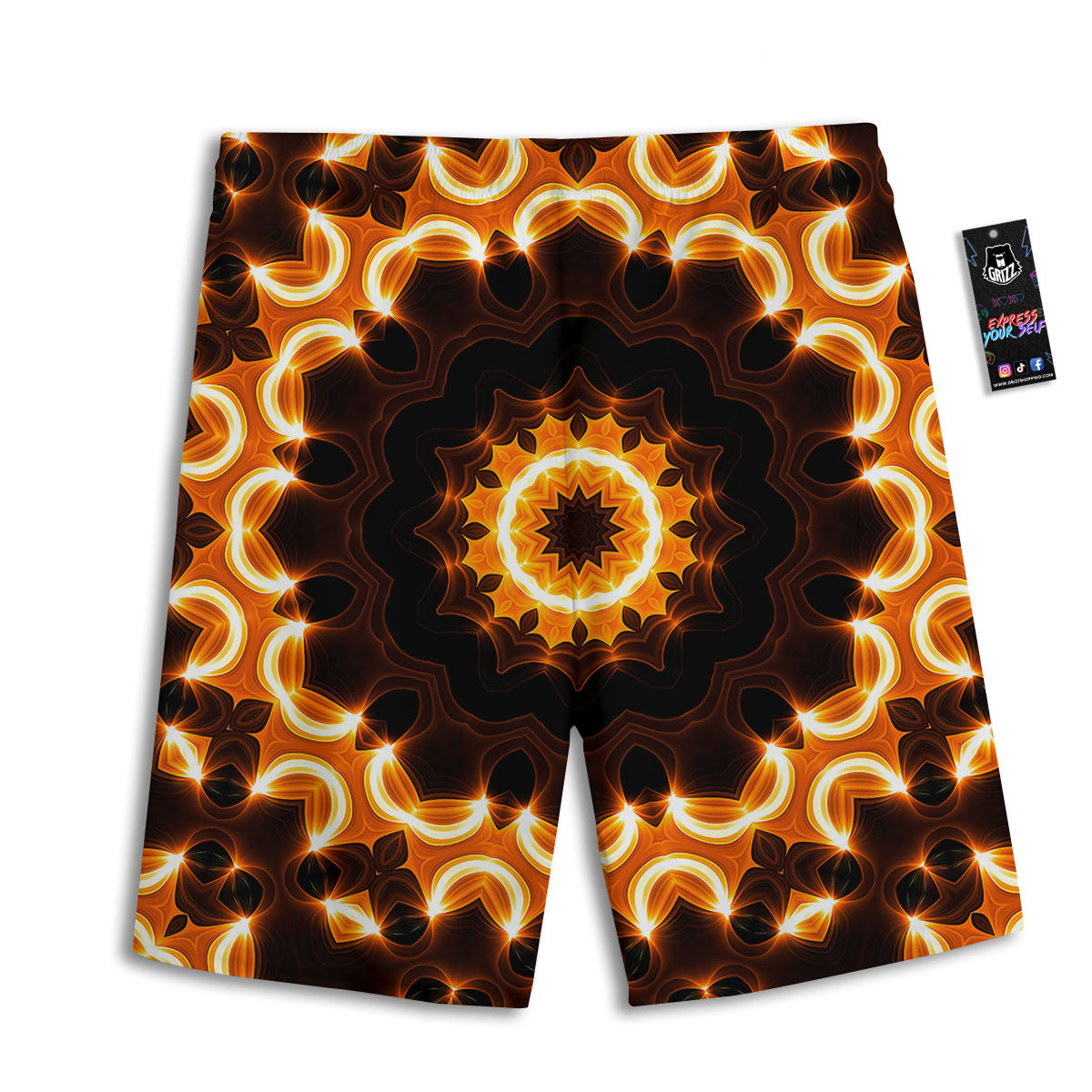Kaleidoscope Vintage Print Men's Athletic Shorts