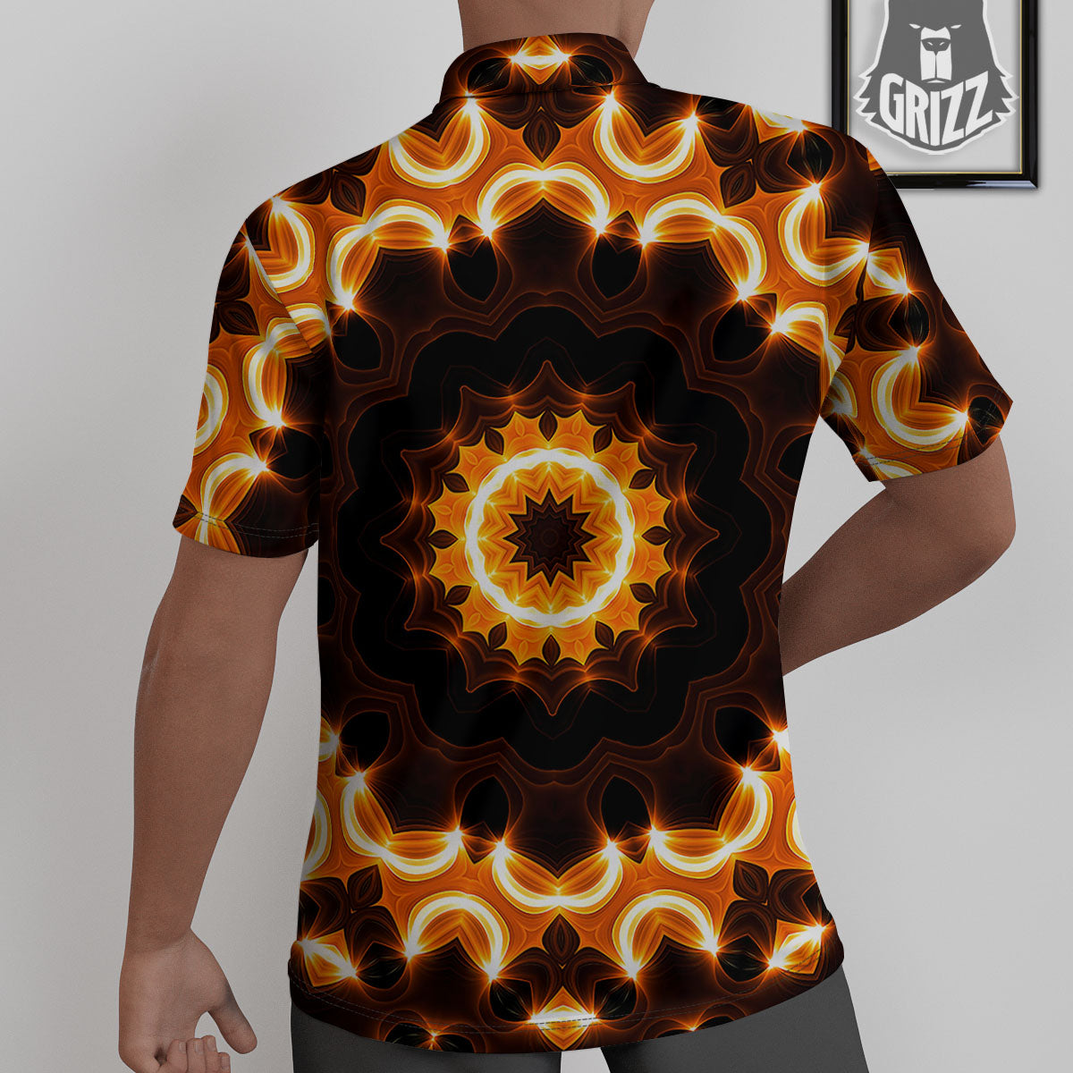 Kaleidoscope Vintage Print Untucked Shirts-grizzshop