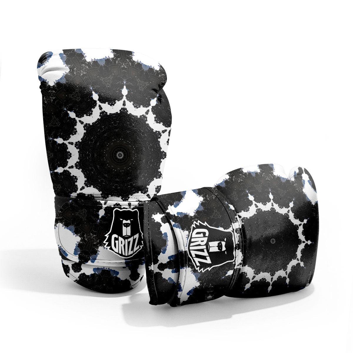 Kaleidoscope White And Black Print Pro Boxing Glove