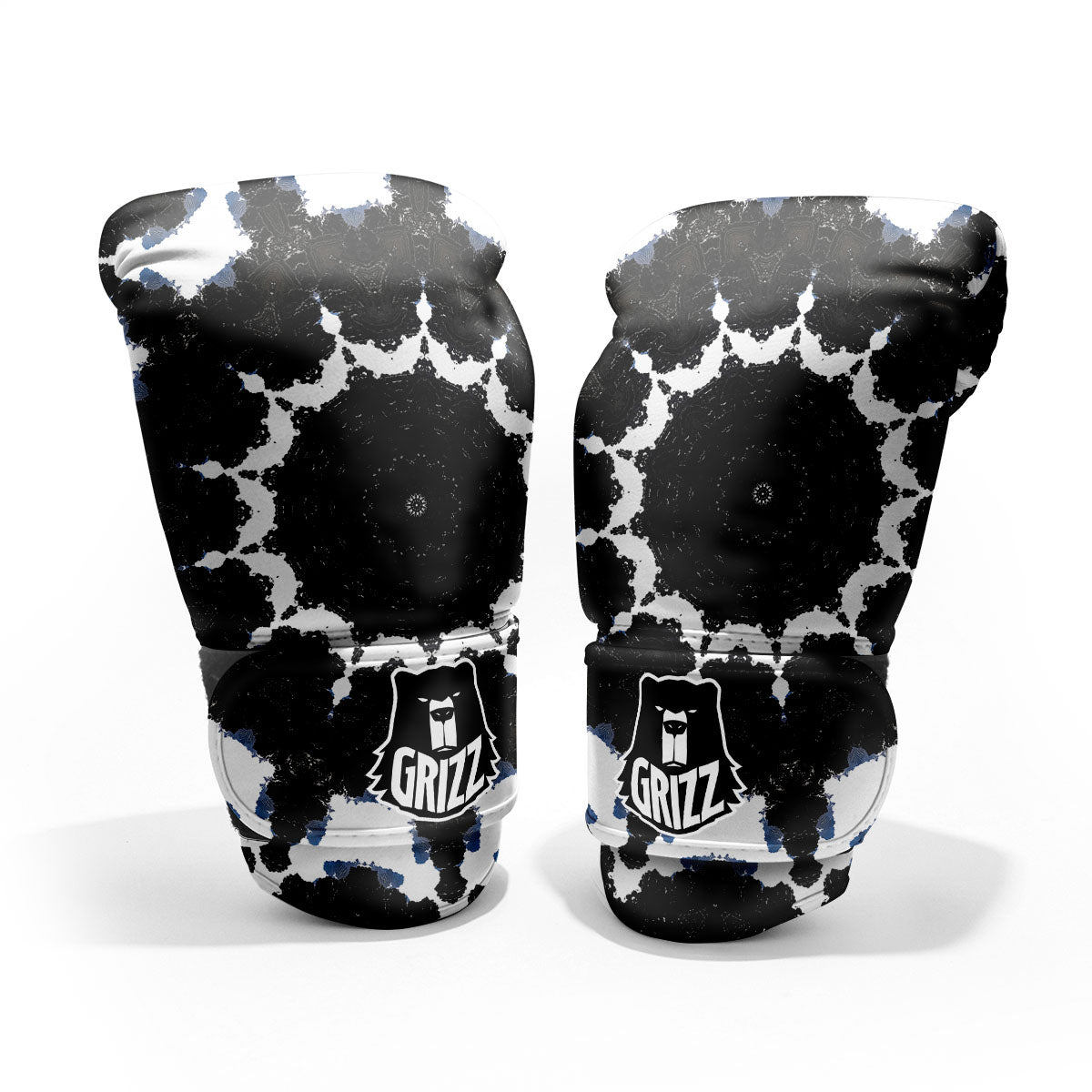 Kaleidoscope White And Black Print Pro Boxing Glove