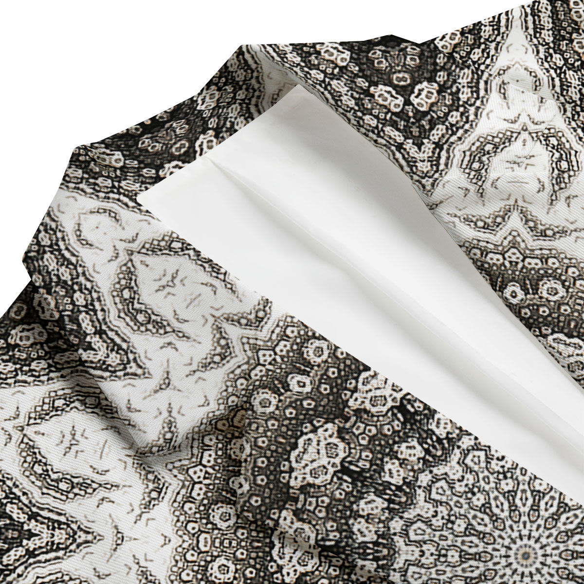 Kaleidoscope White Print Men's Blazer-grizzshop