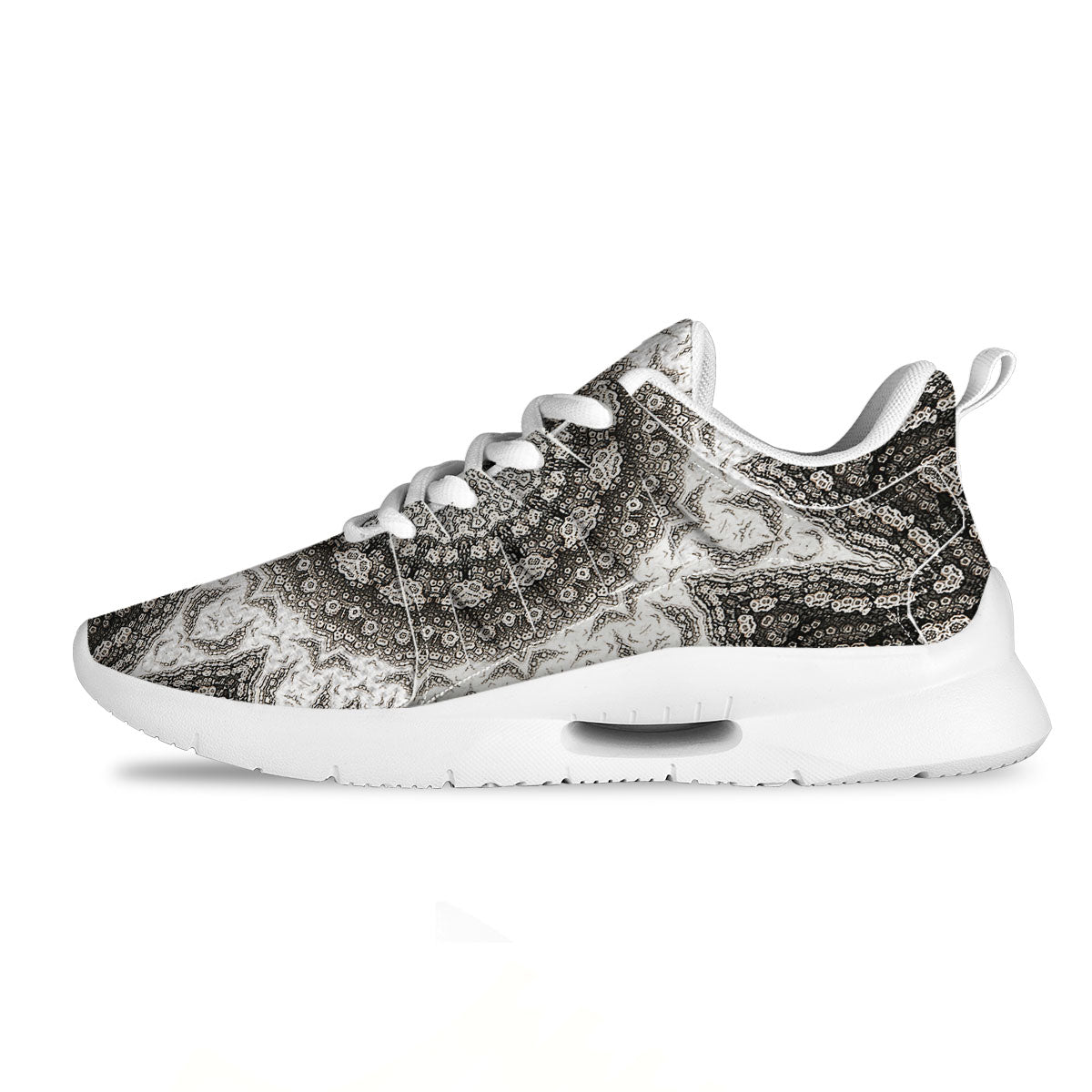 Kaleidoscope White Print Tennis Shoes-grizzshop