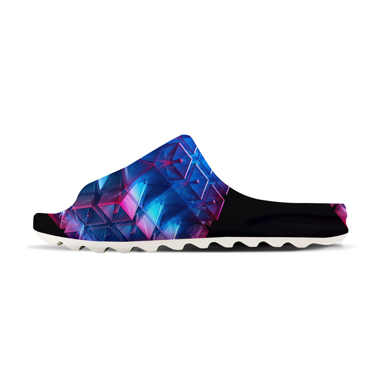 Kaleidoscope Blue And Purple Print Sandals-grizzshop
