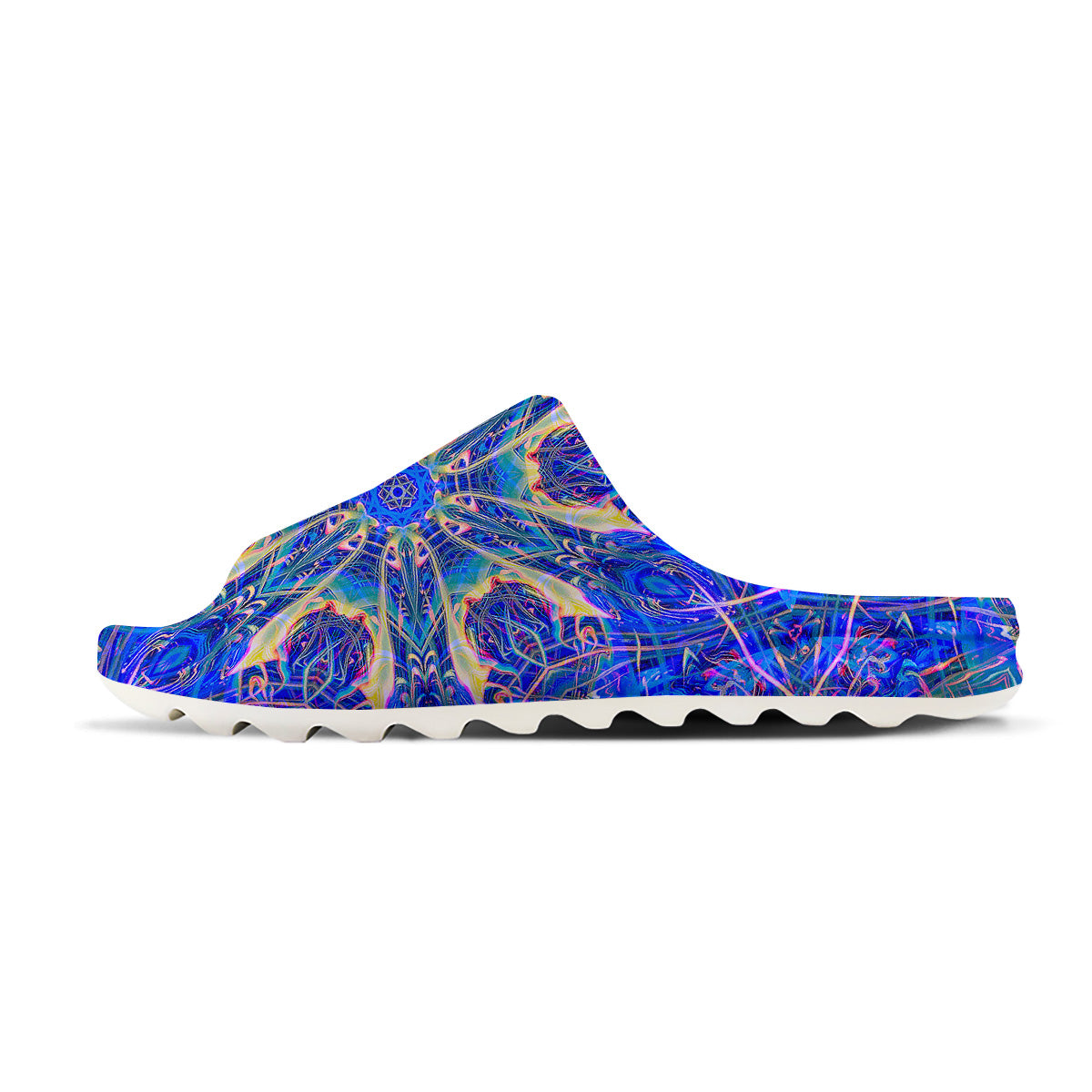 Kaleidoscope Blue Print Sandals-grizzshop