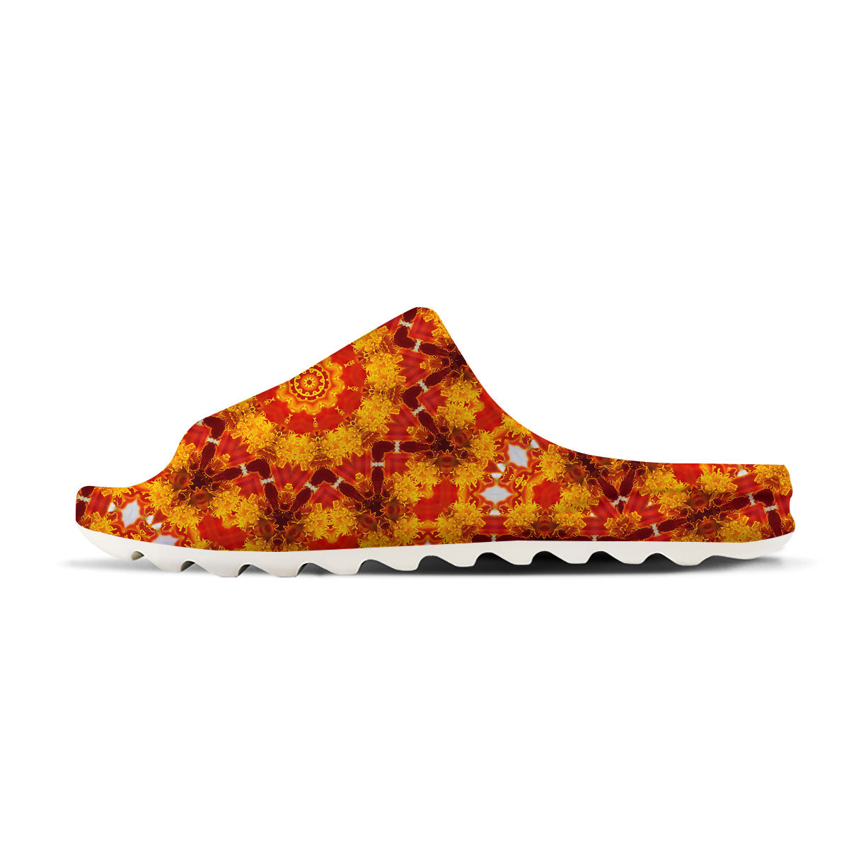Kaleidoscope Orange Print Sandals-grizzshop