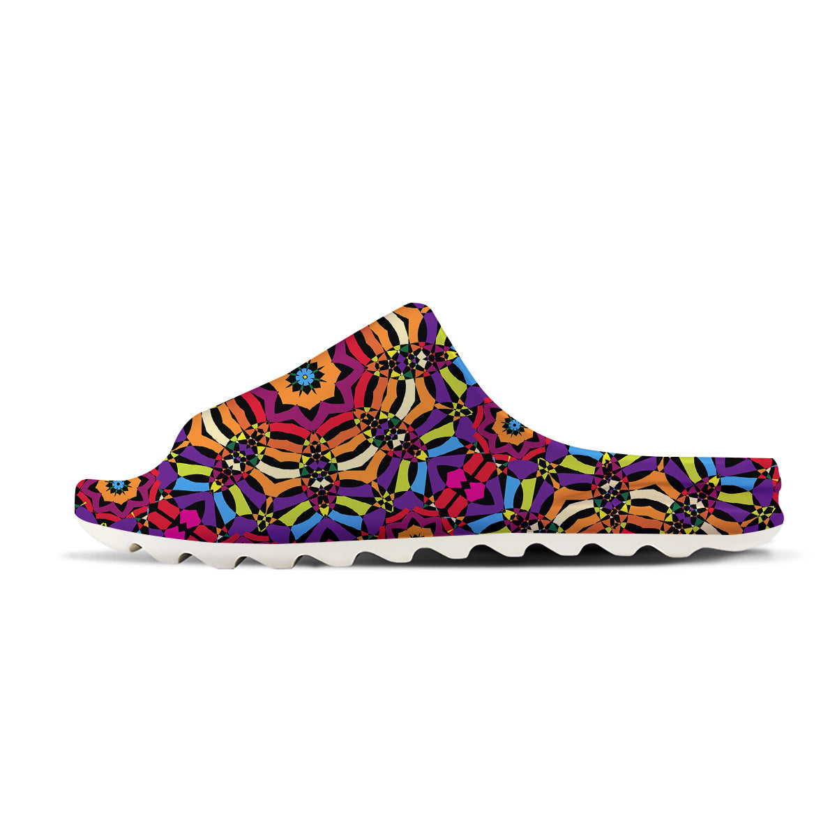 Kaleidoscope Psychedelic Colorful Print Sandals-grizzshop
