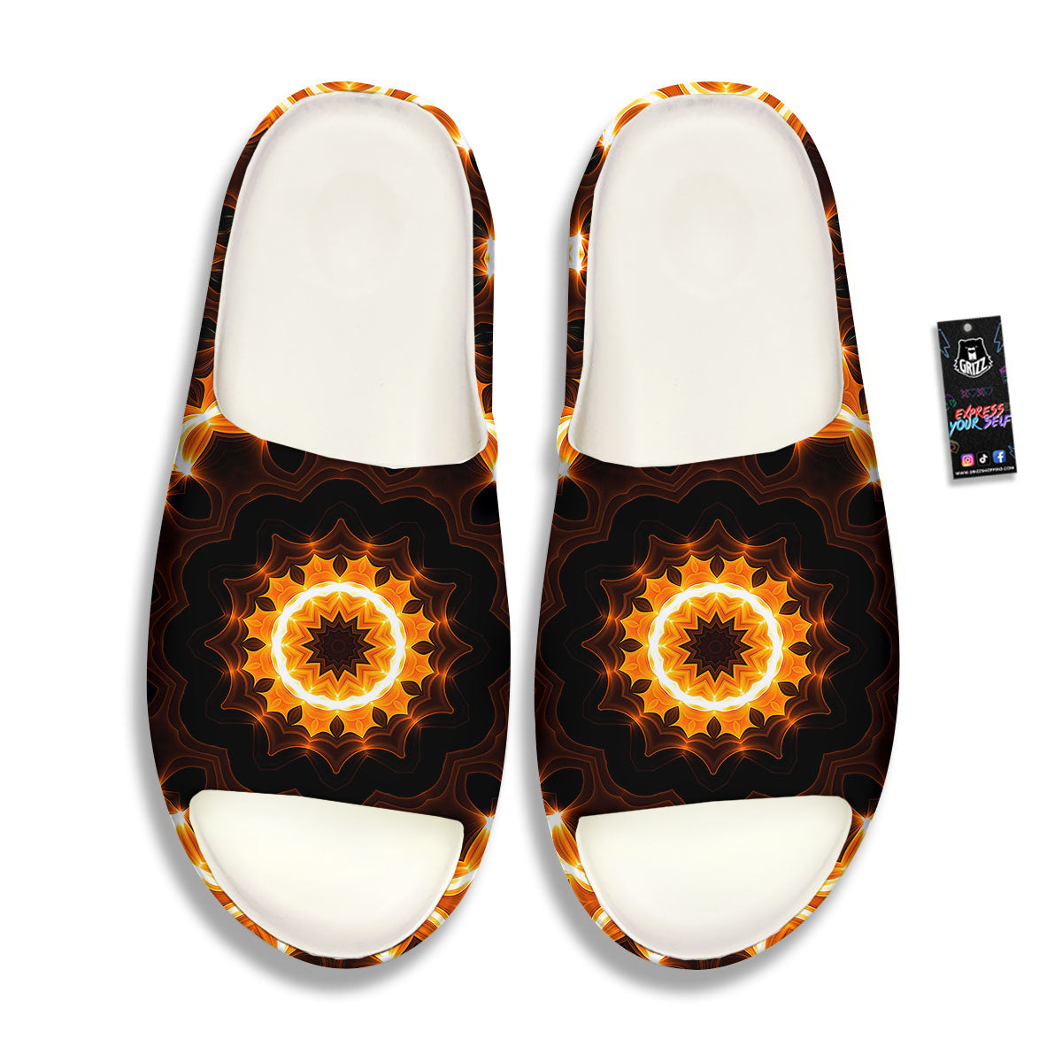 Kaleidoscope Shiny Print Sandals-grizzshop