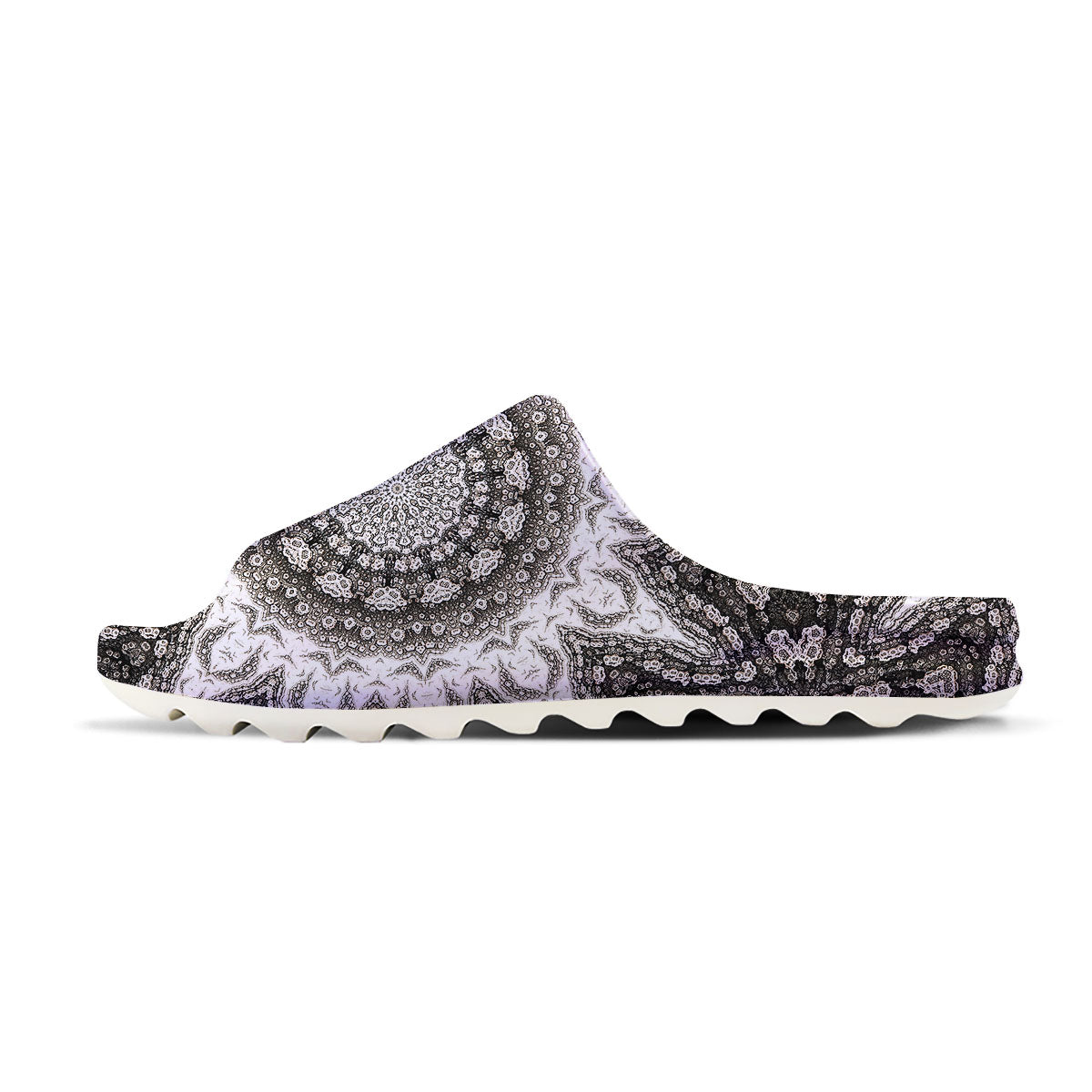 Kaleidoscope White Print Sandals-grizzshop