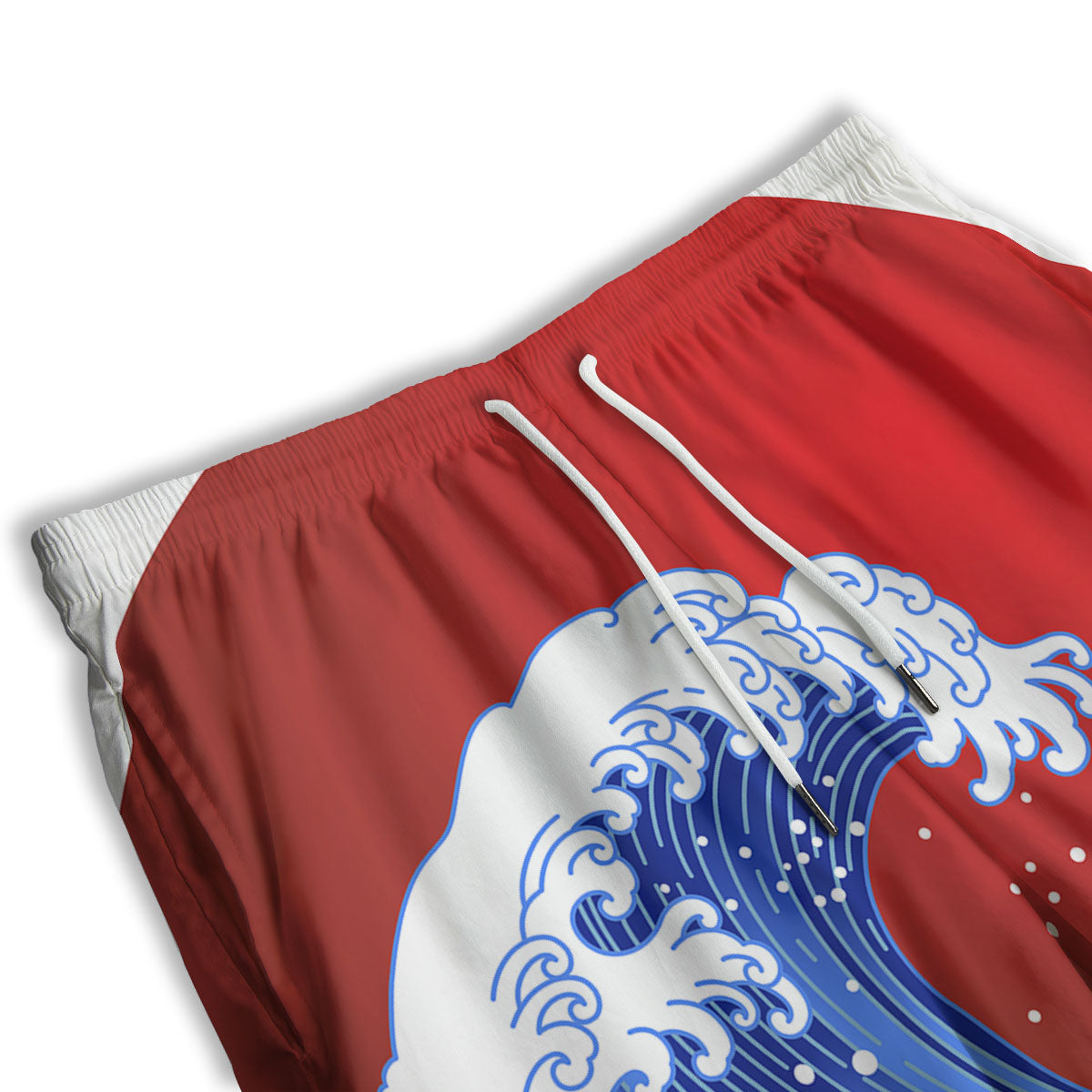 Kanagawa Wave Japanese Print Men's Athletic Shorts