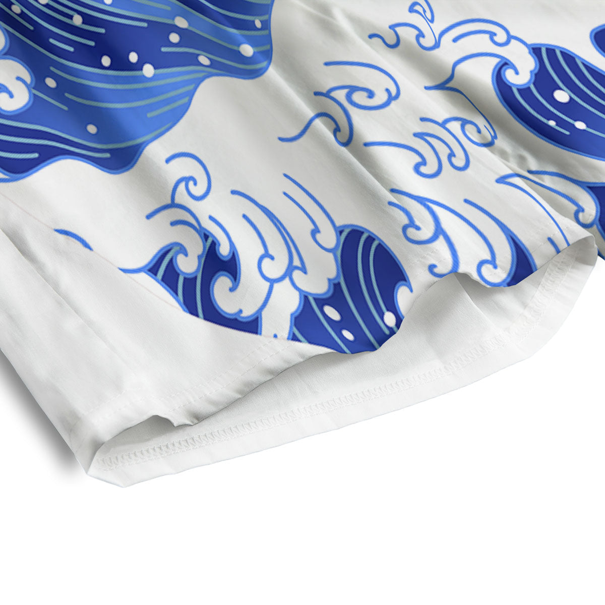 Kanagawa Wave Japanese Print Men's Athletic Shorts