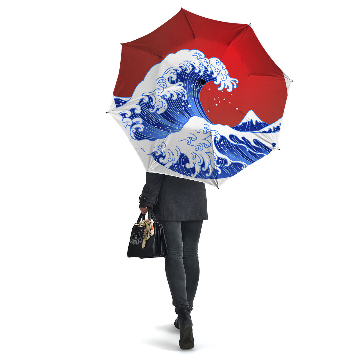 Kanagawa Wave Japanese Print Umbrella-grizzshop