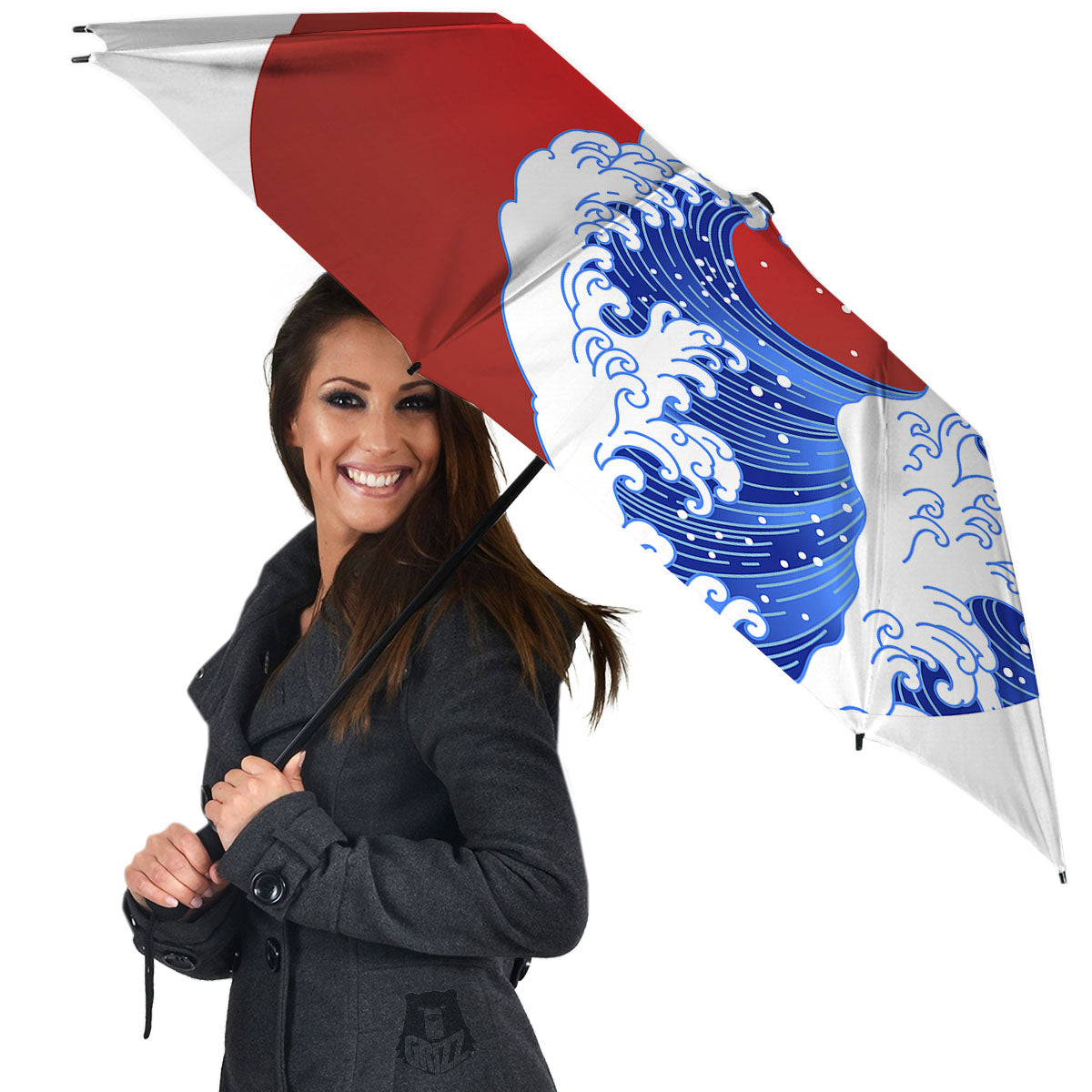 Kanagawa Wave Japanese Print Umbrella-grizzshop