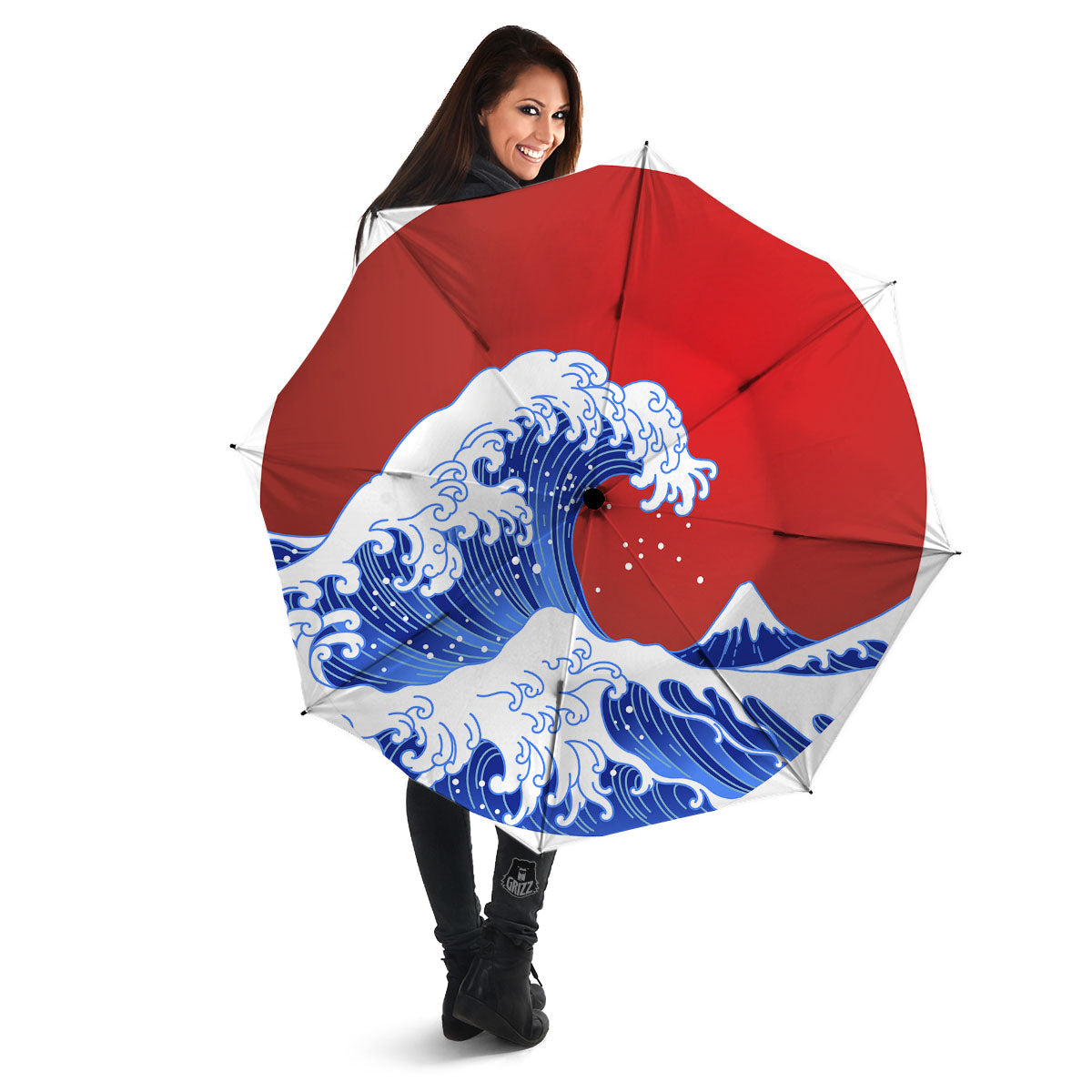 Kanagawa Wave Japanese Print Umbrella-grizzshop