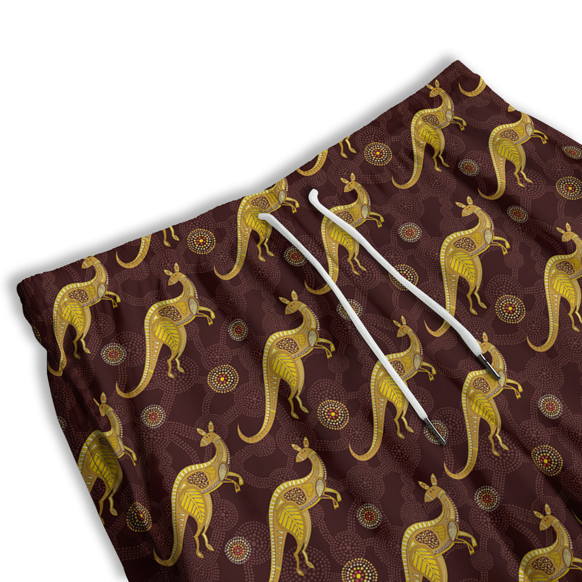 Kangaroo Aboriginal Print Pattern Men's Athletic Shorts