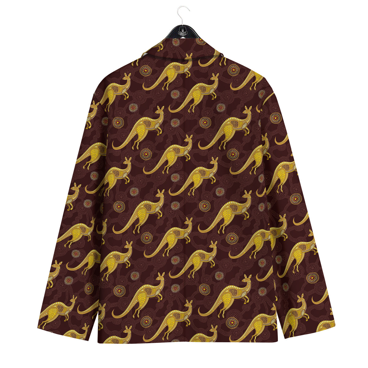 Kangaroo Aboriginal Print Pattern Men's Sport Coat-grizzshop