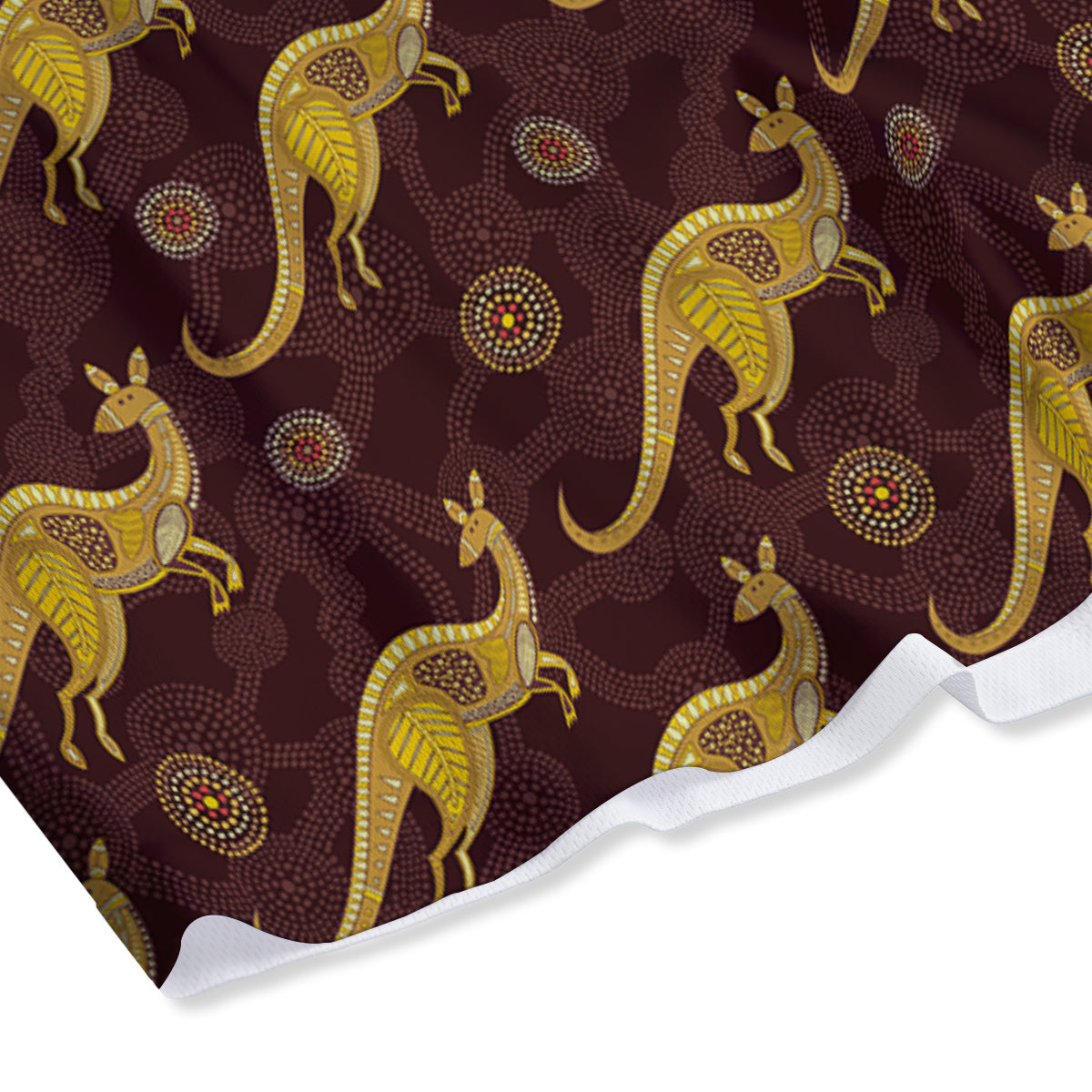Lotus Om Gold Print Mesh Shorts