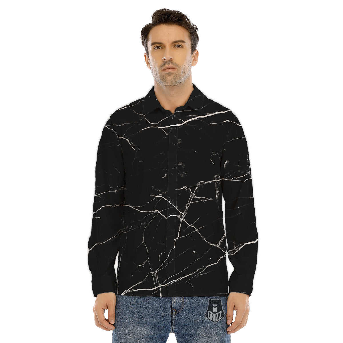 Kangaroo And Boomerang Aboriginal Print Men's Dress Shirts-grizzshop