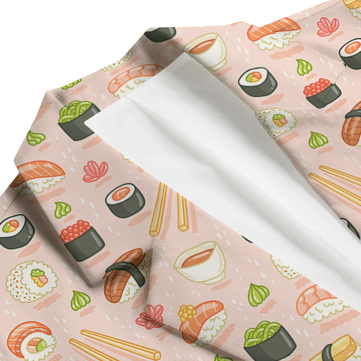Kawaii Sushi Pattern Print Men's Blazer-grizzshop