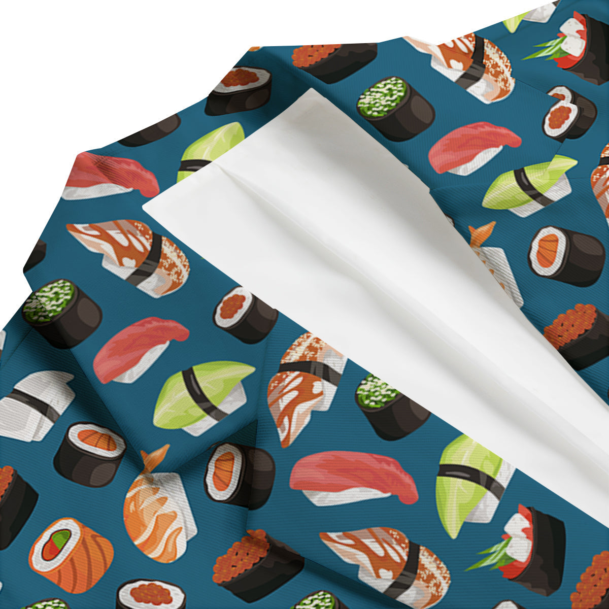Kawaii Sushi Print Pattern Men's Blazer-grizzshop