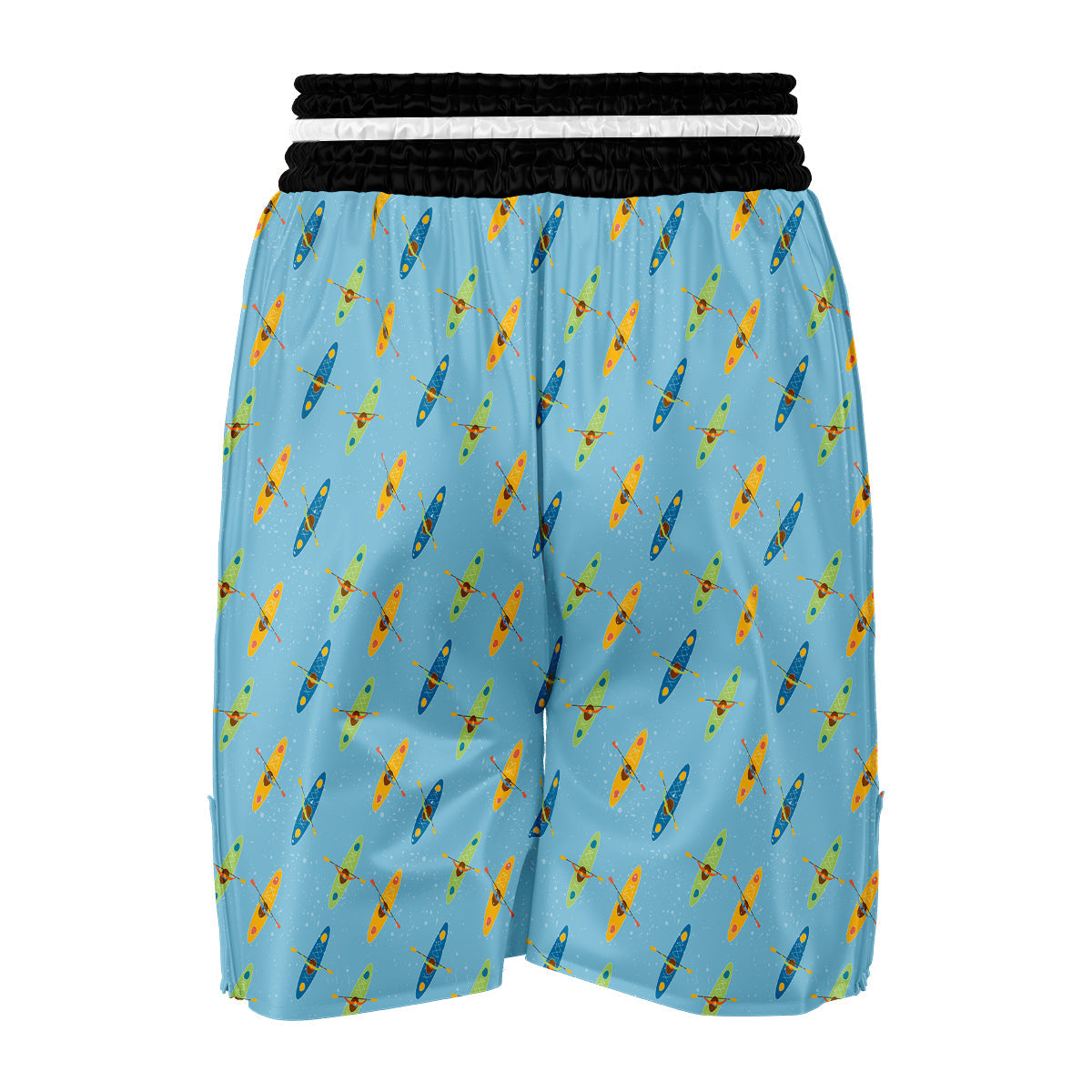 Kayak Blue Print Pattern Boxing Shorts-grizzshop