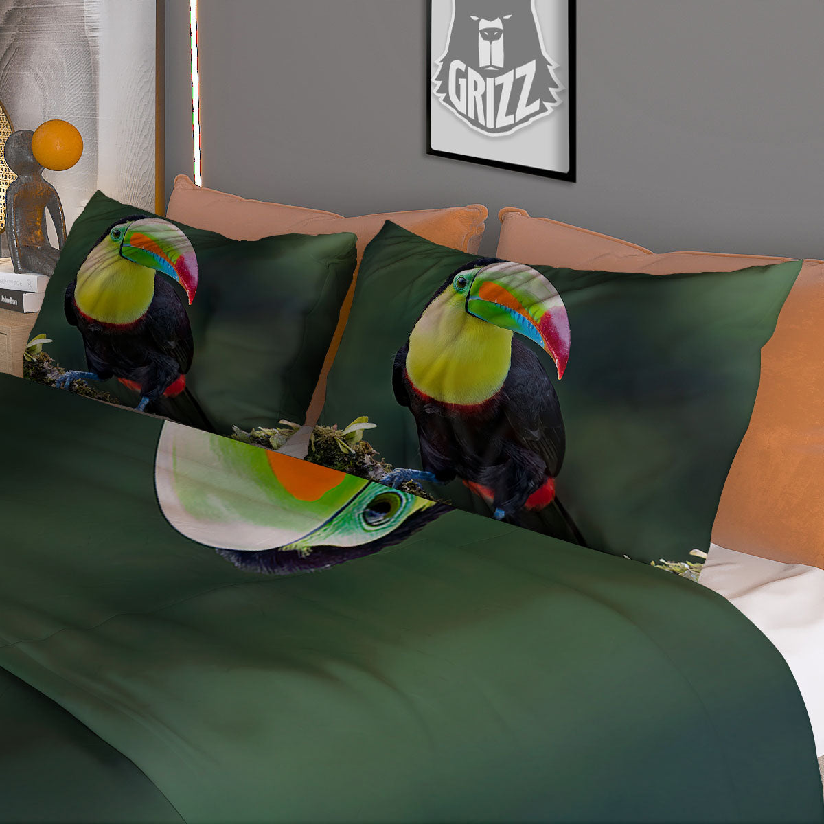 Keel-Billed Toucan Print Duvet Cover Bedding Set