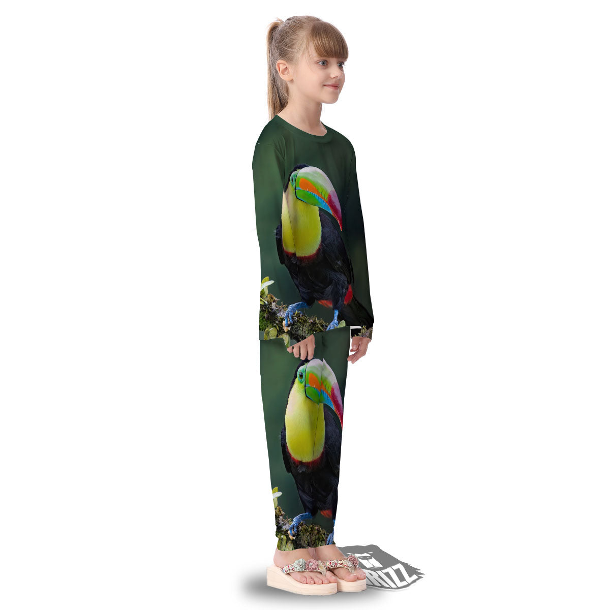 Keel-Billed Toucan Print Kid's Pajamas-grizzshop