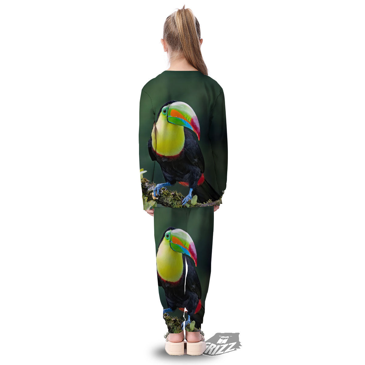 Keel-Billed Toucan Print Kid's Pajamas-grizzshop