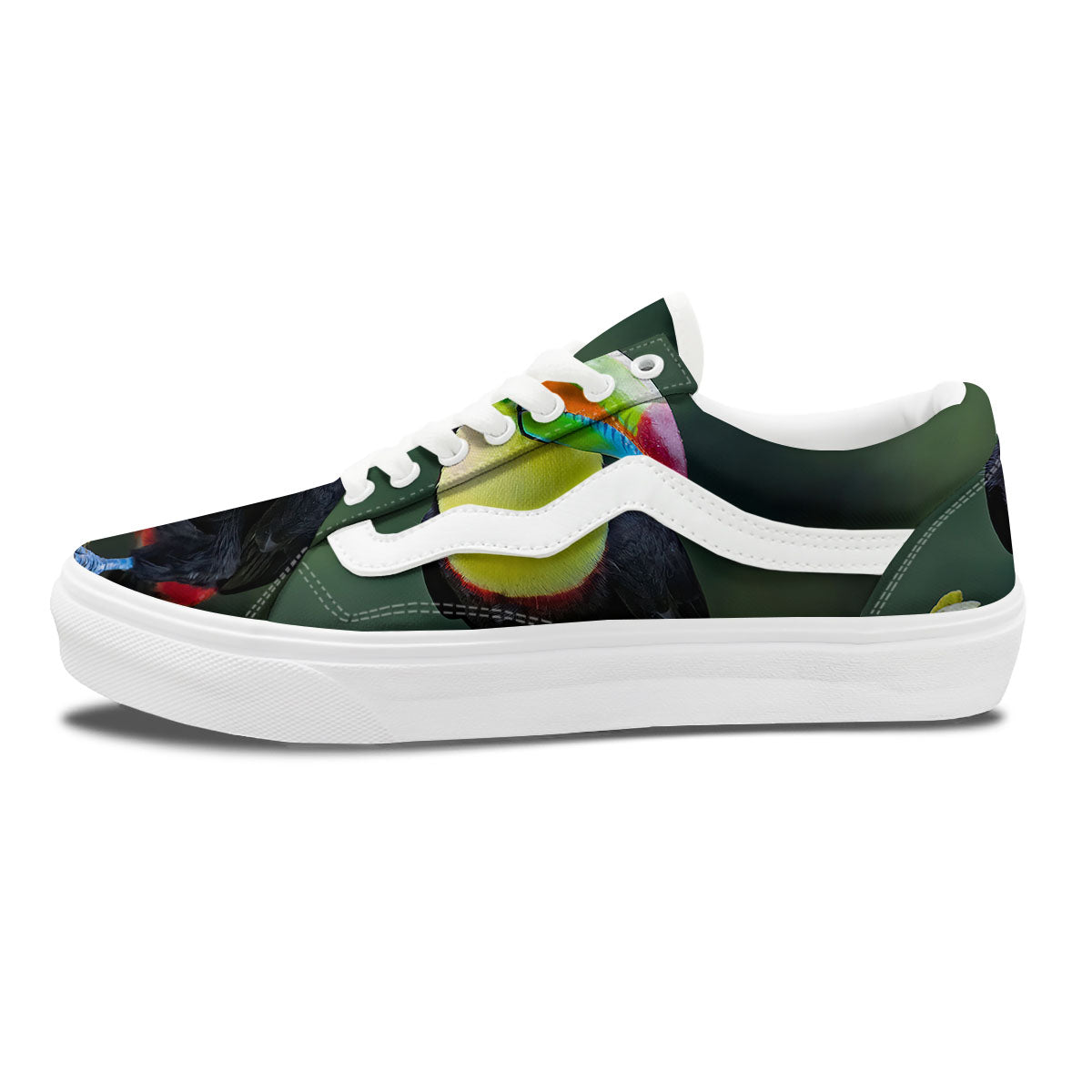 Keel-Billed Toucan Print Skate Shoes-grizzshop