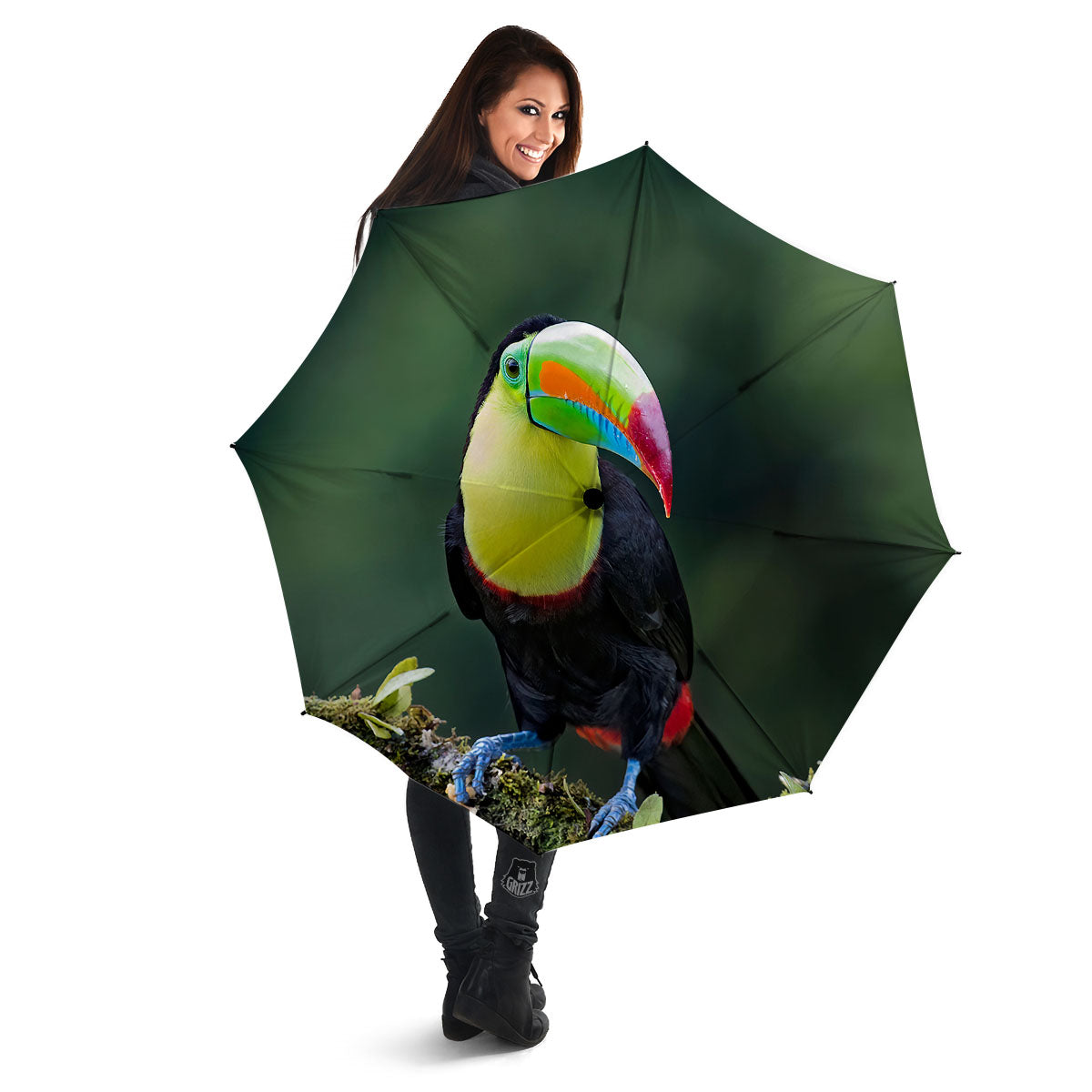 Keel-Billed Toucan Print Umbrella-grizzshop
