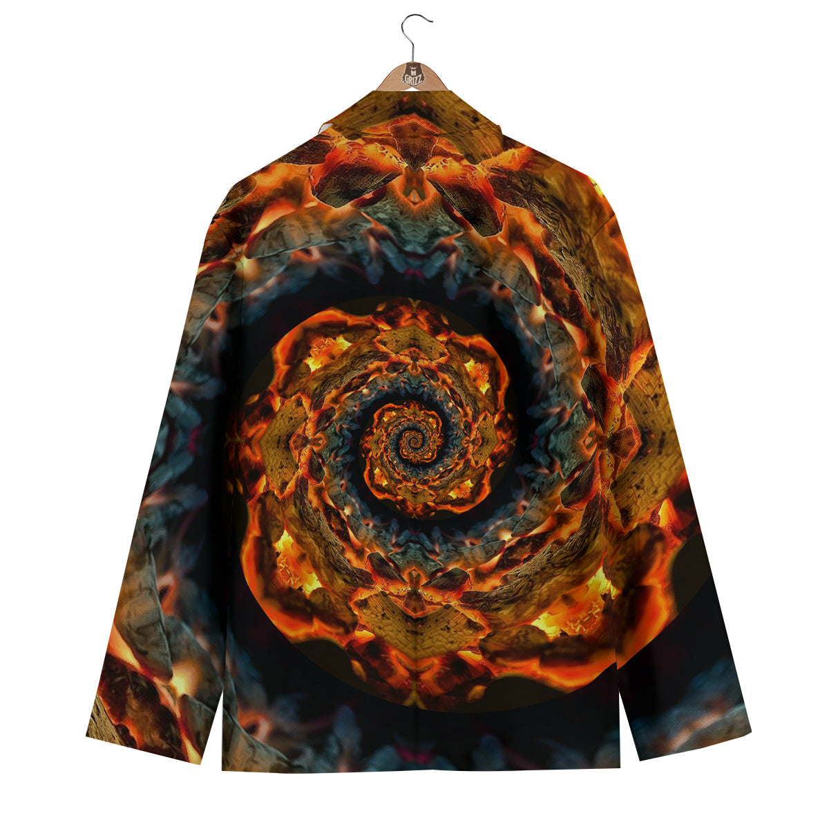 Keleidoscope Lava Texture Print Men's Blazer-grizzshop