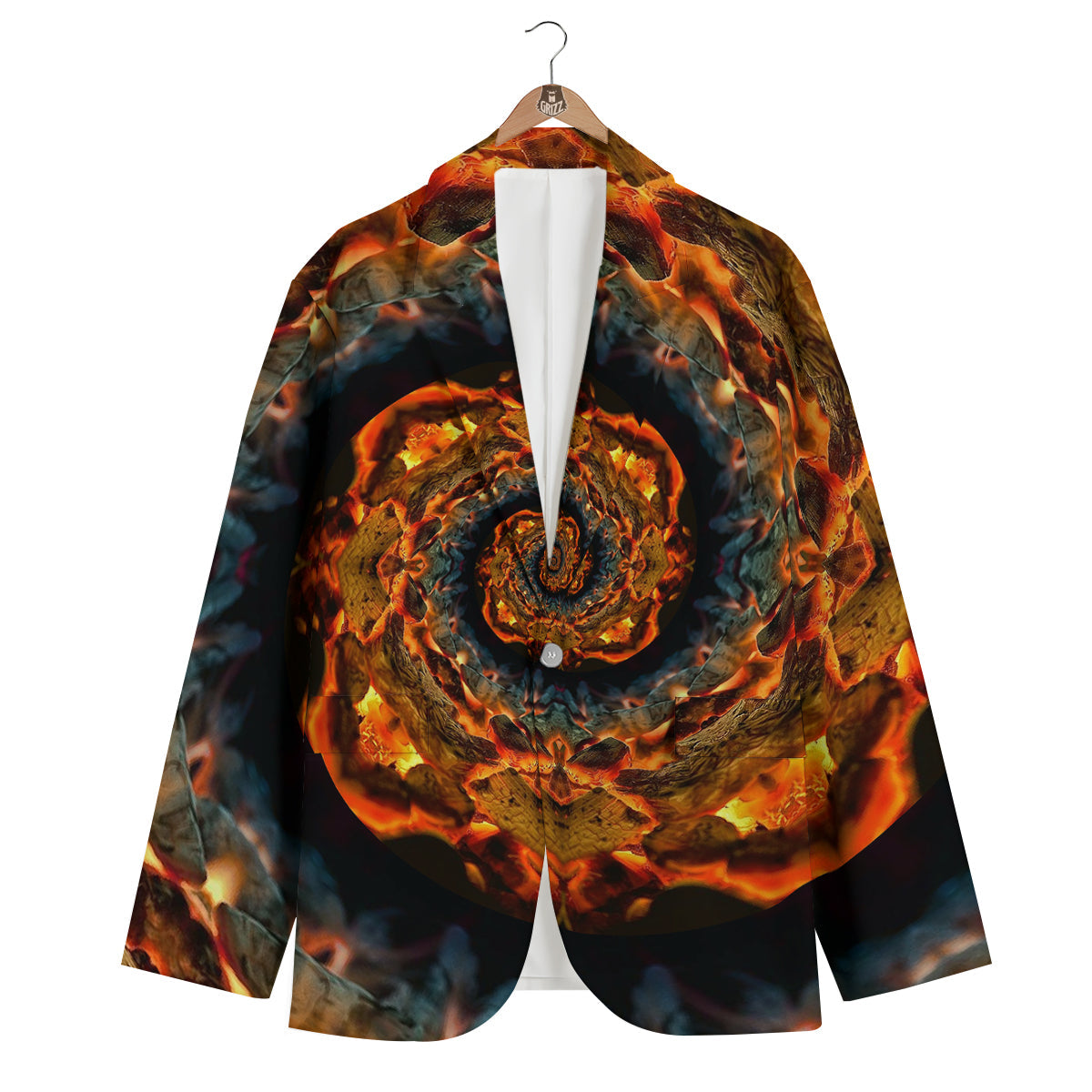 Keleidoscope Lava Texture Print Men's Blazer-grizzshop