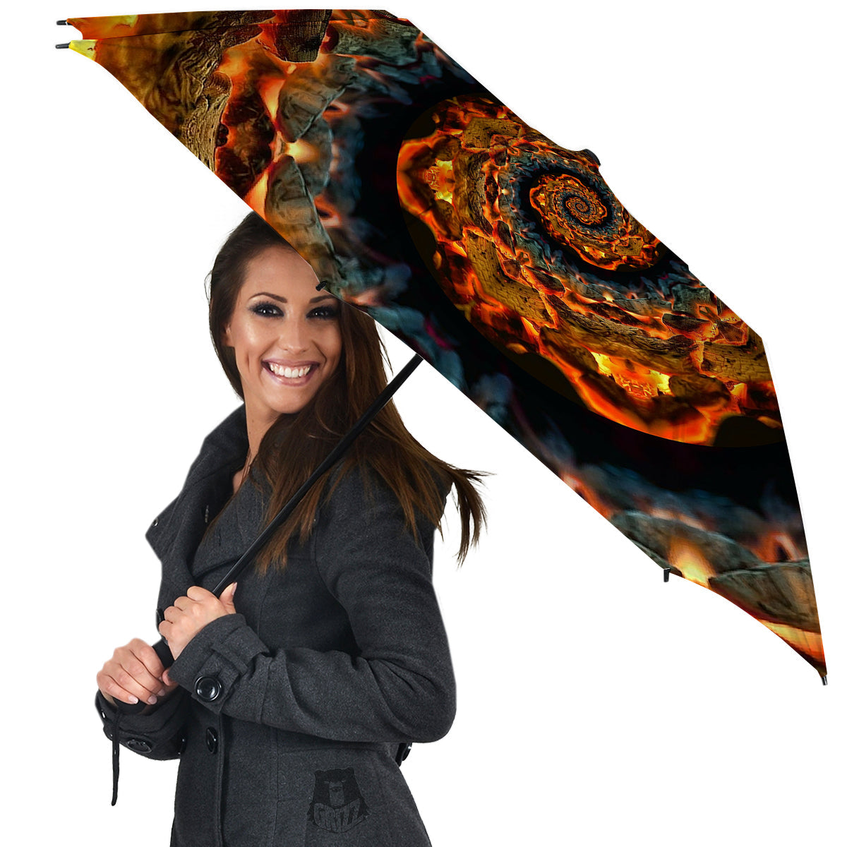 Keleidoscope Lava Texture Print Umbrella-grizzshop