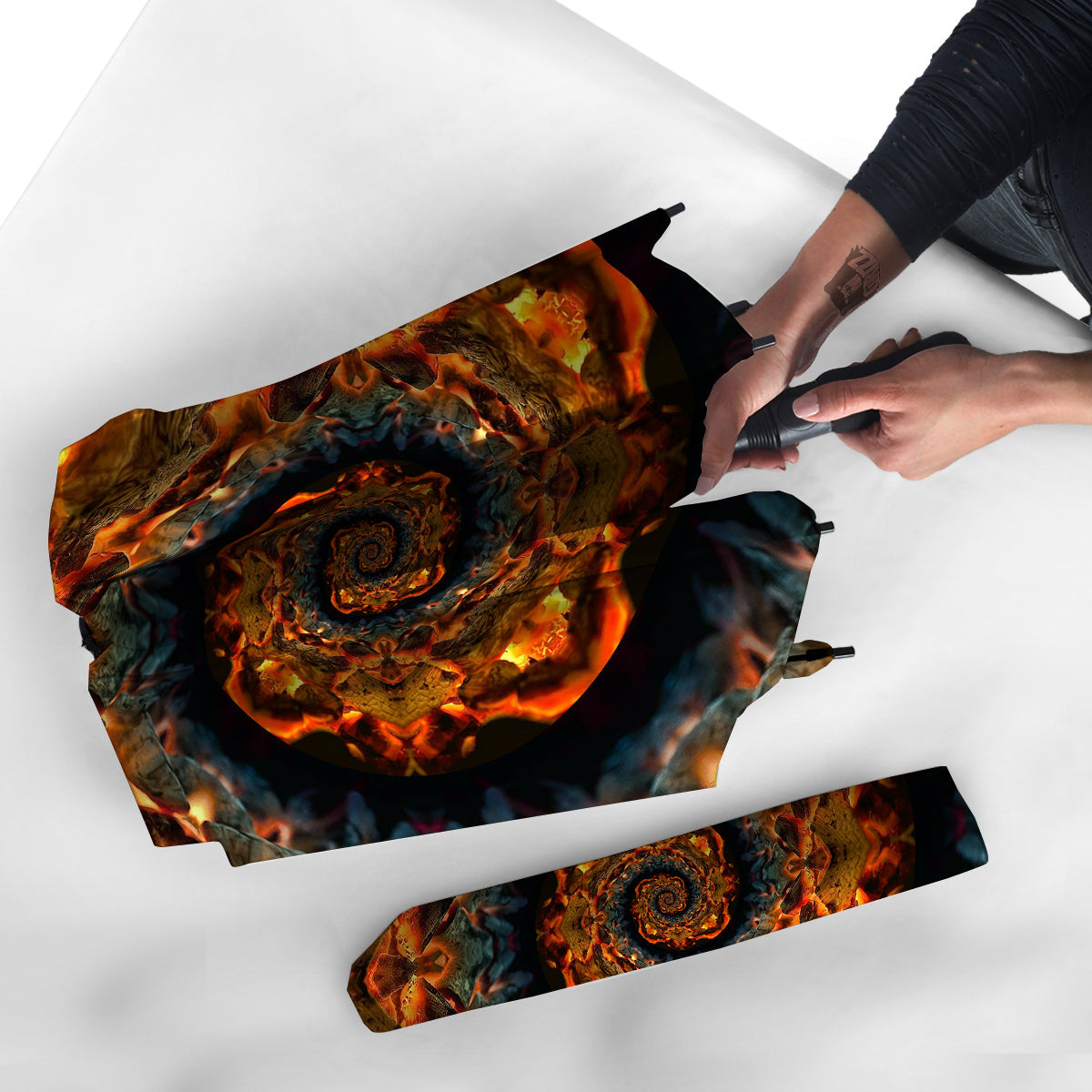 Keleidoscope Lava Texture Print Umbrella-grizzshop
