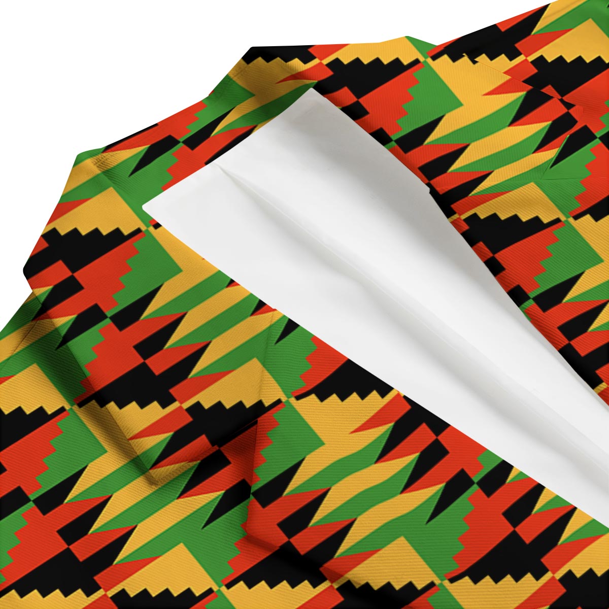 Kente African Pattern Print Men's Blazer-grizzshop