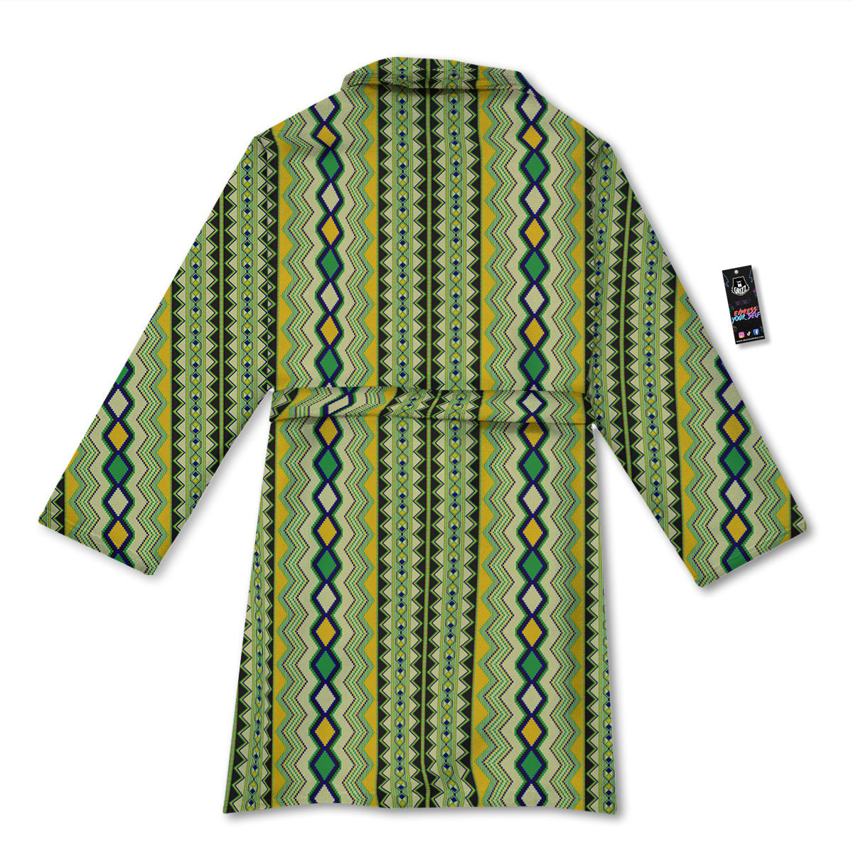 Kente African Print Pattern Bathrobe-grizzshop