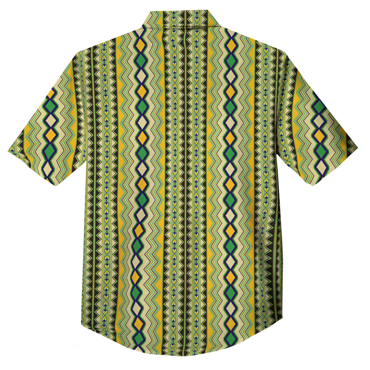 Kente African Print Pattern Button Up Shirt-grizzshop