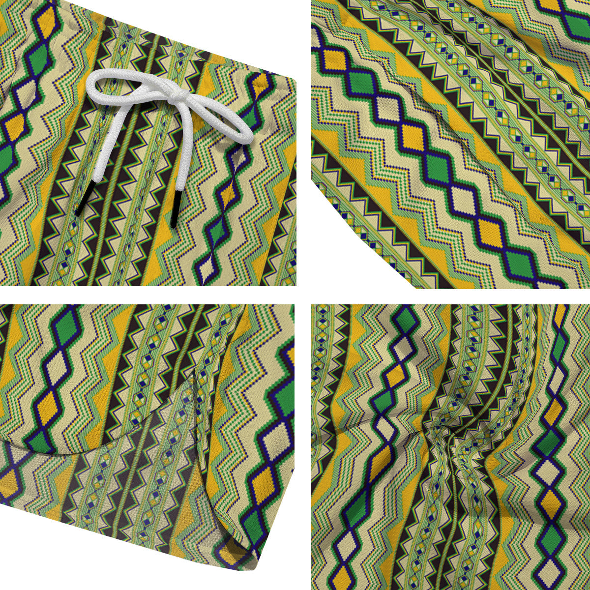 Kente African Print Pattern Men's Running Shorts-grizzshop