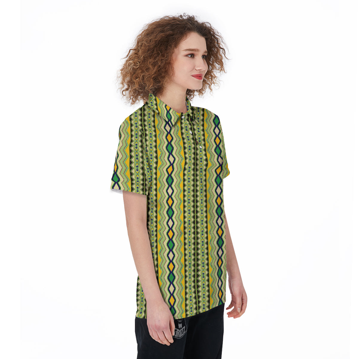 Kente African Print Pattern Women's Golf Shirts-grizzshop