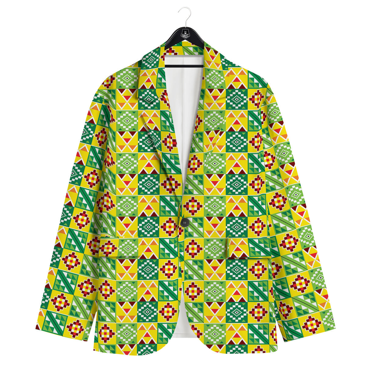 Kente Asante Print Pattern Men's Sport Coat-grizzshop