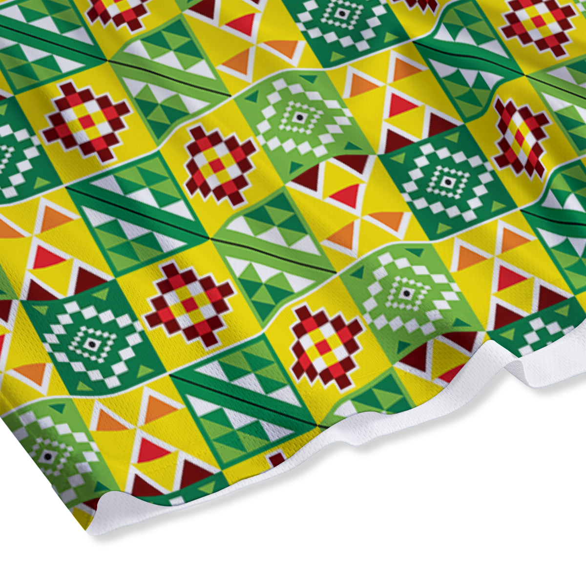 Kente Asante Print Pattern Mesh Shorts-grizzshop