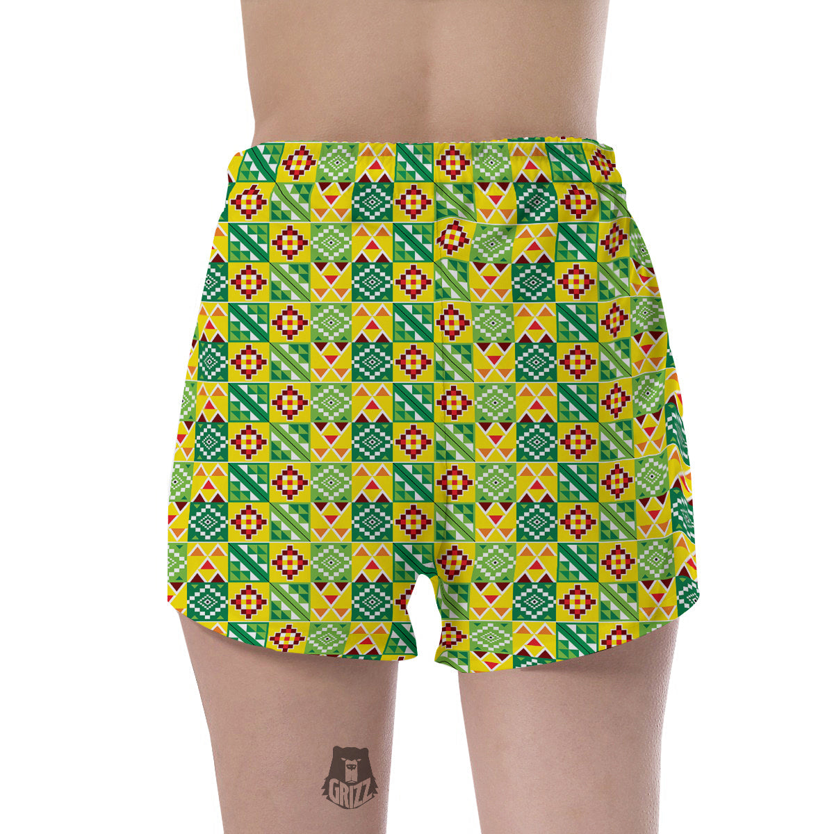 Kente Asante Print Pattern Women's Shorts-grizzshop