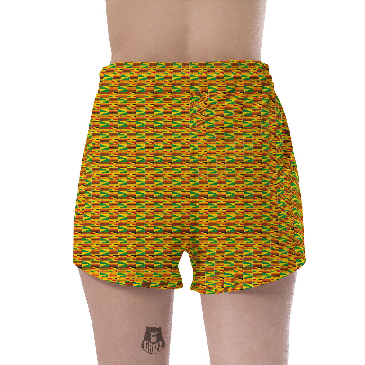 Kente Bonwire Print Pattern Women's Shorts-grizzshop