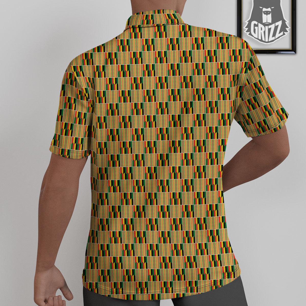 Kente Ethnic Print Pattern Untucked Shirts-grizzshop