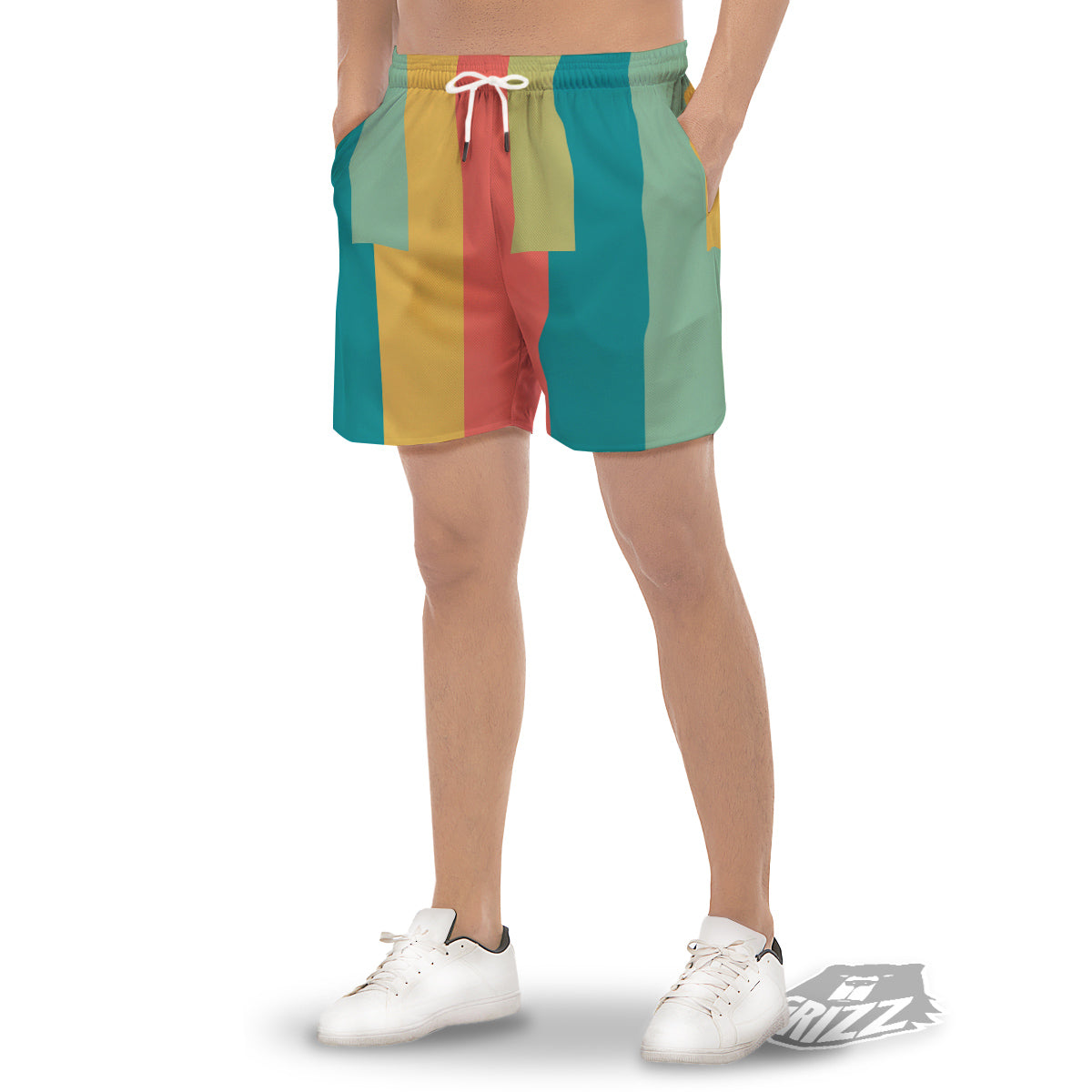 Keyboard Piano Colorful Print Men's Gym Shorts-grizzshop